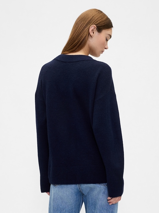 Image number 2 showing, Oversized V-Neck Sweater
