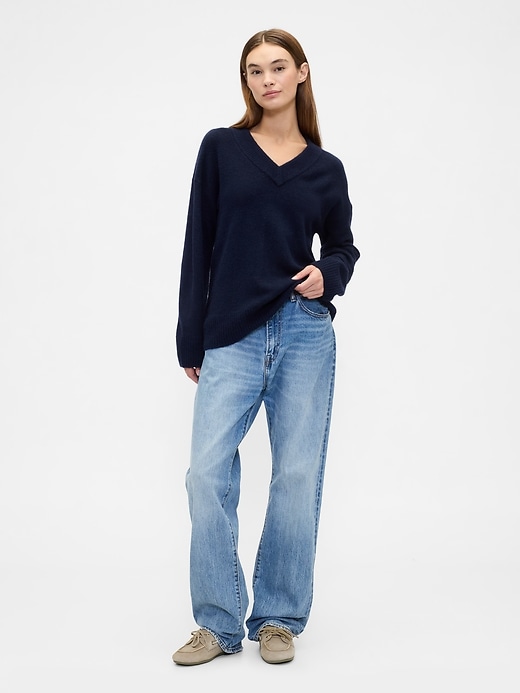 Image number 3 showing, Oversized V-Neck Sweater