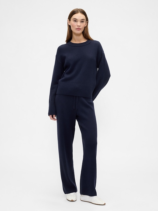 Image number 1 showing, CashSoft Relaxed Ribbed Sweater Pants