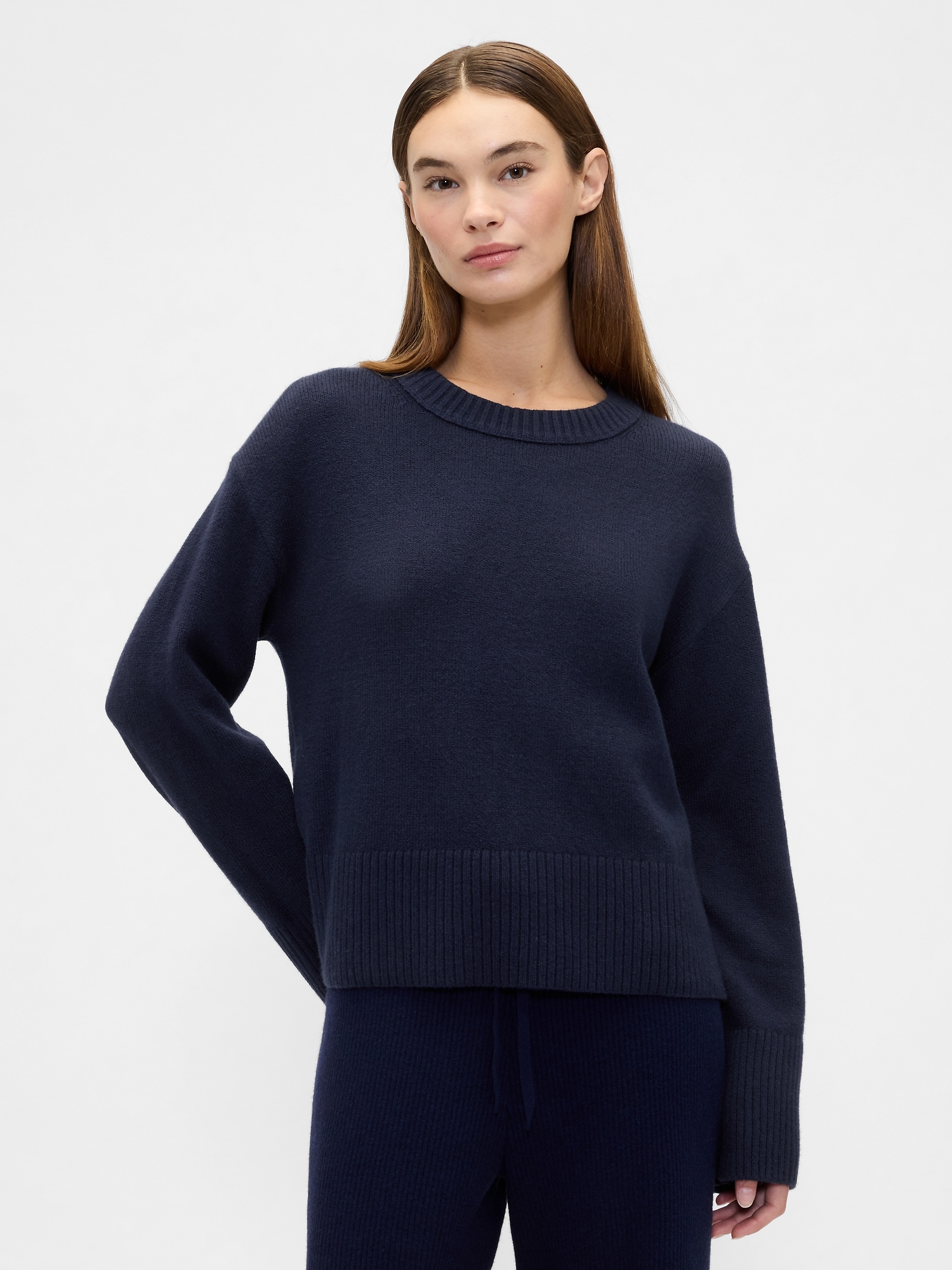 CashSoft Relaxed Crewneck Sweater - Navy Uniform
