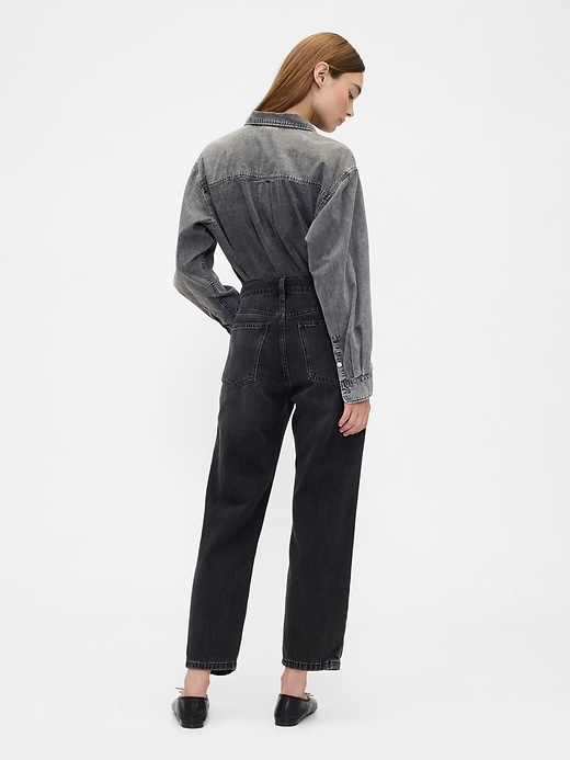 Image number 4 showing, Mid Rise SuperSoft Relaxed Straight Crop Jeans