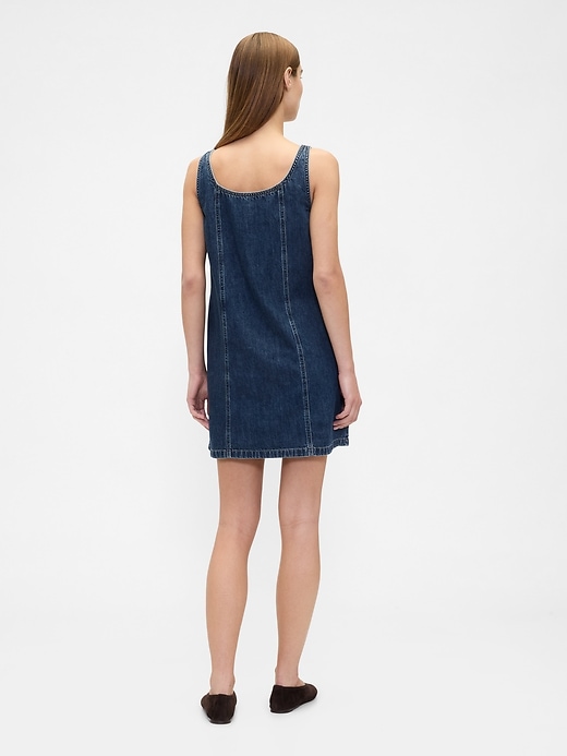 Image number 2 showing, Denim Scoopneck Mini Dress