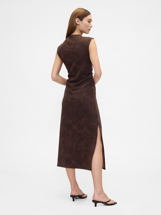 Image number 2 showing, Modern Ribbed Mockneck Midi Dress