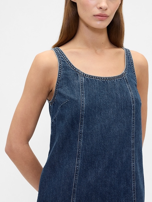 Image number 3 showing, Denim Scoopneck Mini Dress