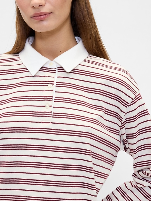 Image number 4 showing, Oversized Stripe Rugby Polo Shirt