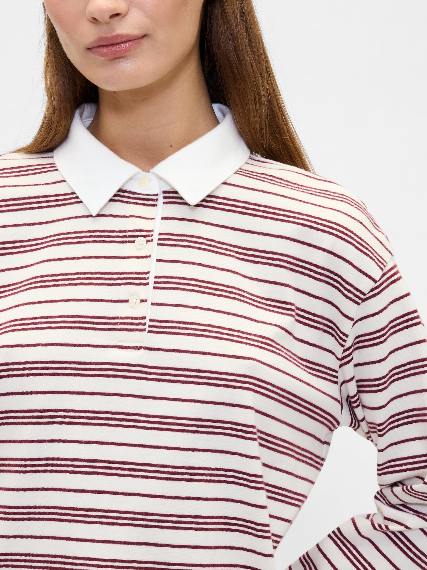 Gap Factory Oversized Stripe Rugby Polo Shirt Shirt In Multi