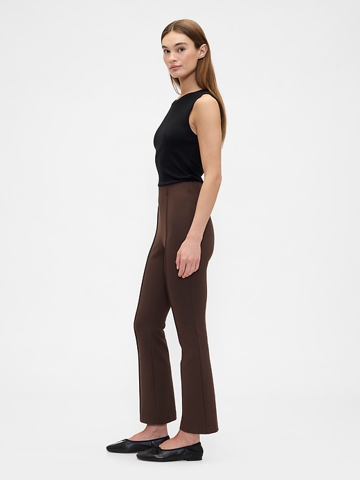 Image number 3 showing, High Rise Ponte Flare Crop Pants