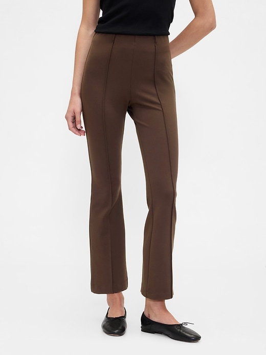 Image number 2 showing, High Rise Ponte Flare Crop Pants
