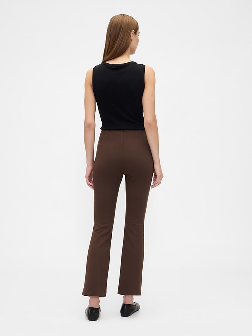Image number 4 showing, High Rise Ponte Flare Crop Pants