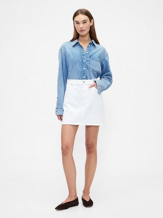 Image number 1 showing, Denim Mini Skirt