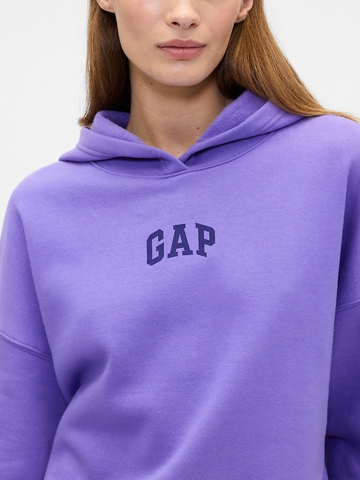 Image number 4 showing, Relaxed Gap Mini-Logo Cropped Hoodie