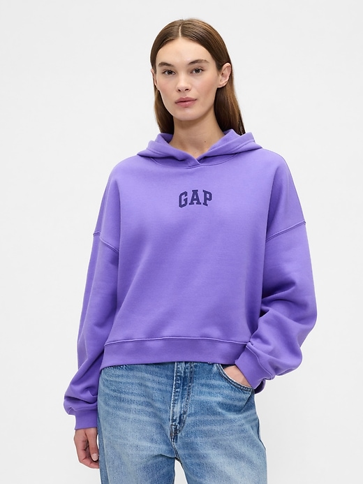 Image number 1 showing, Relaxed Gap Mini-Logo Cropped Hoodie