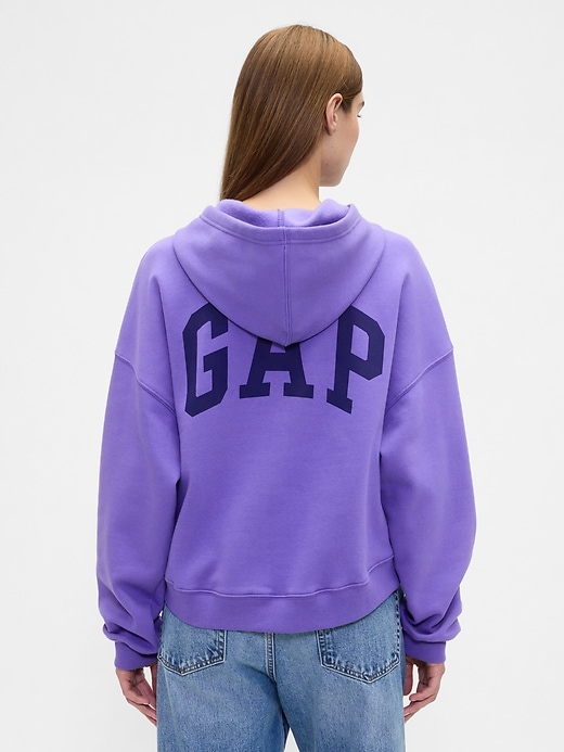 Image number 2 showing, Relaxed Gap Mini-Logo Cropped Hoodie