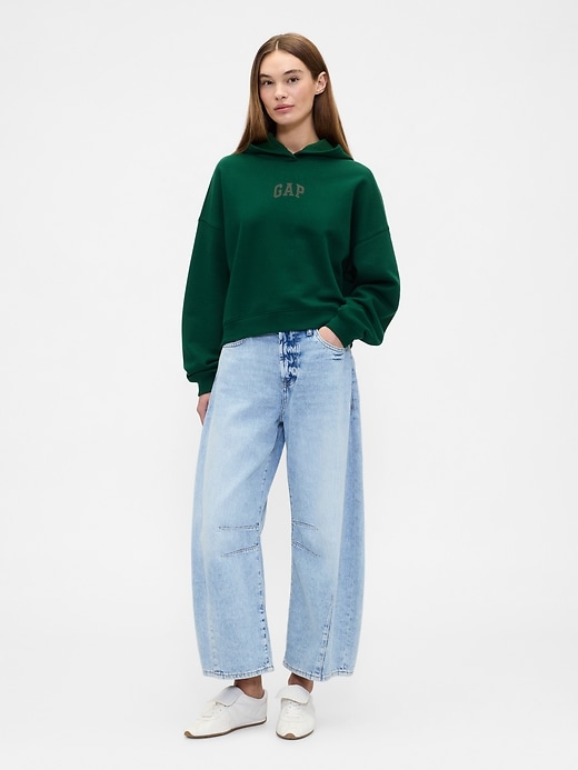 Image number 3 showing, Relaxed Gap Mini-Logo Cropped Hoodie