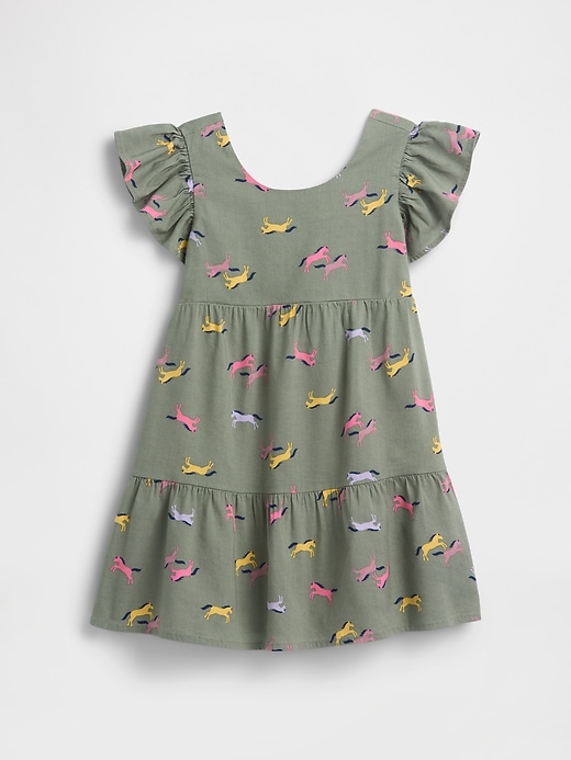 Image number 1 showing, babyGap Flutter Sleeve Tie-Back Dress