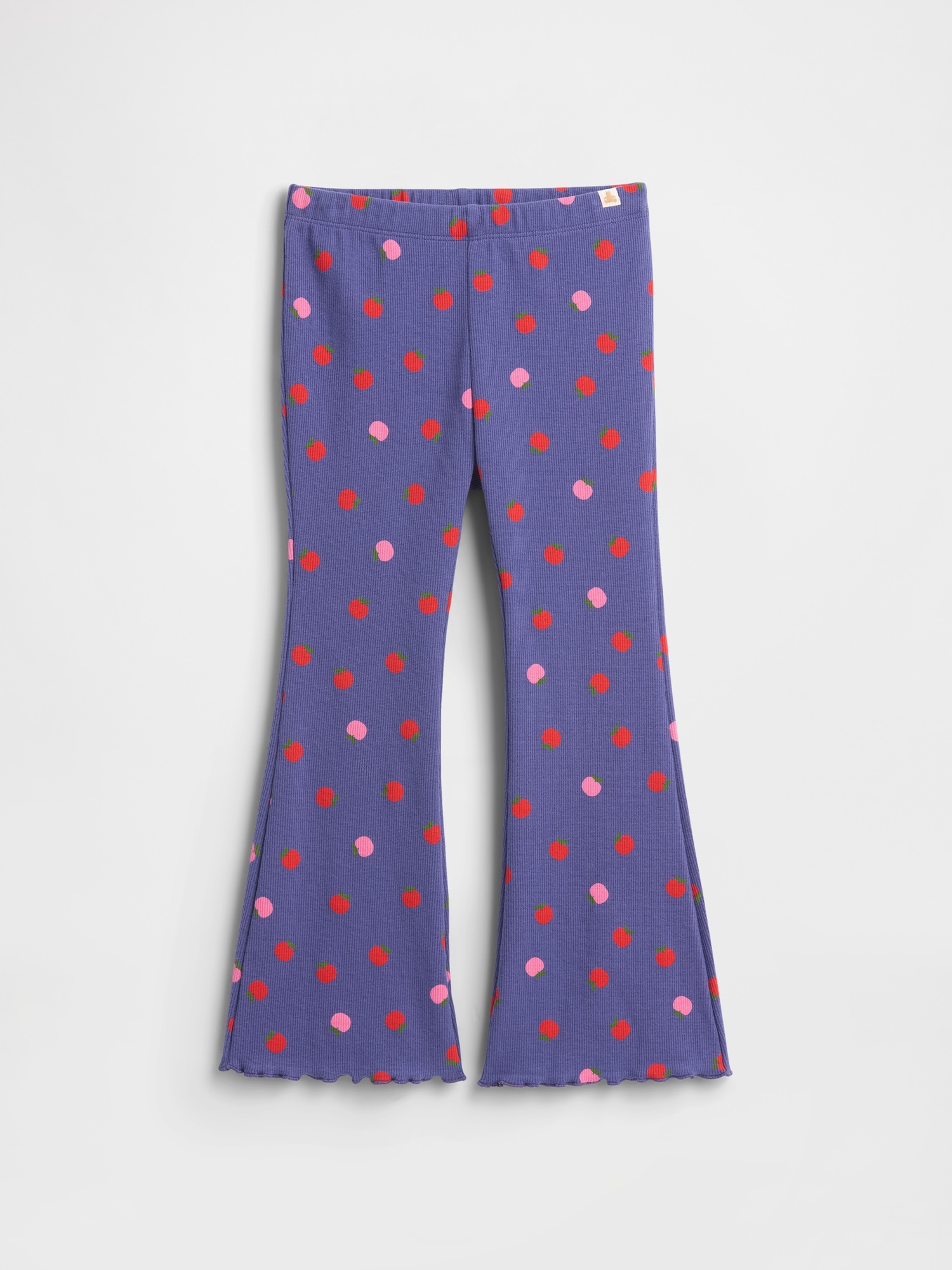 babyGap Ribbed Pull-On Print Flare Leggings - Blue