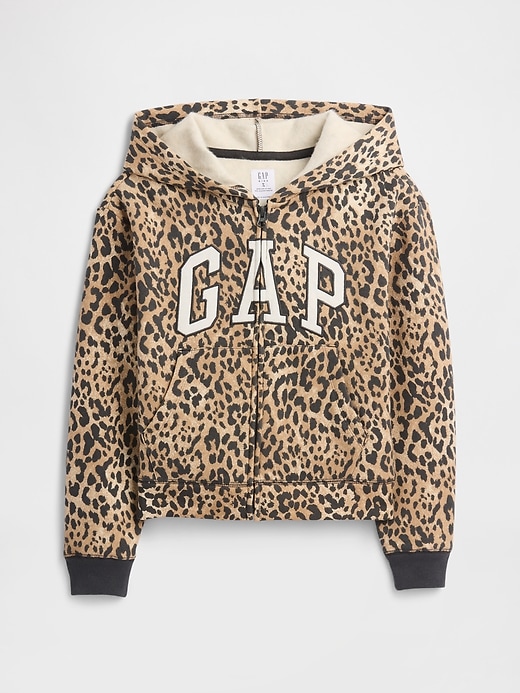 Image number 1 showing, Kids Relaxed Gap Logo Print Zip Hoodie