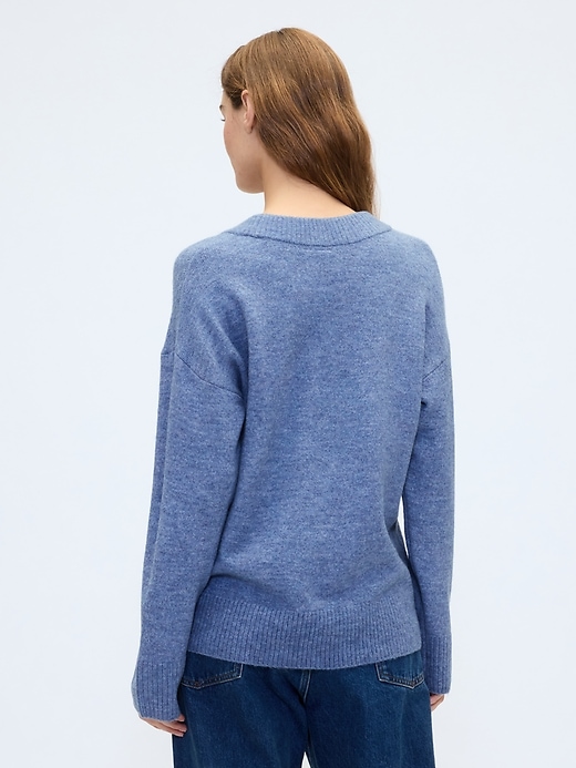 Image number 2 showing, Oversized V-Neck Sweater