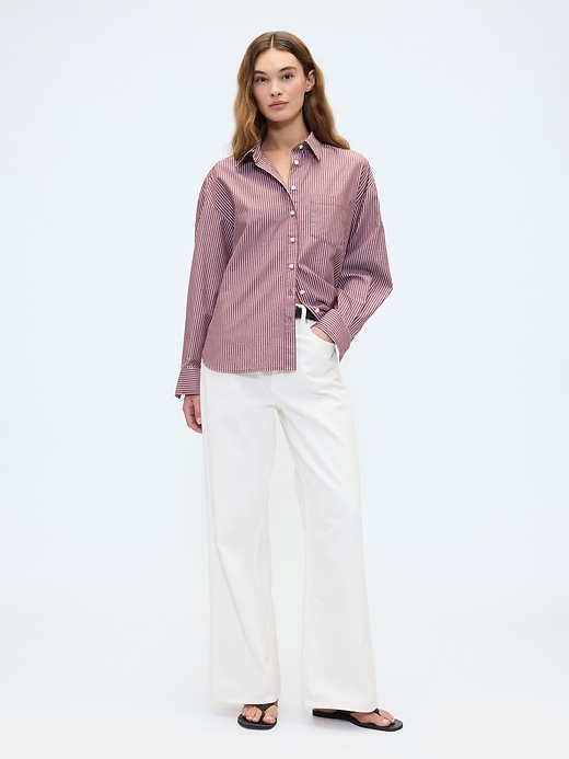 Image number 3 showing, Oversized Shirt in Poplin