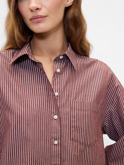 Image number 4 showing, Oversized Shirt in Poplin