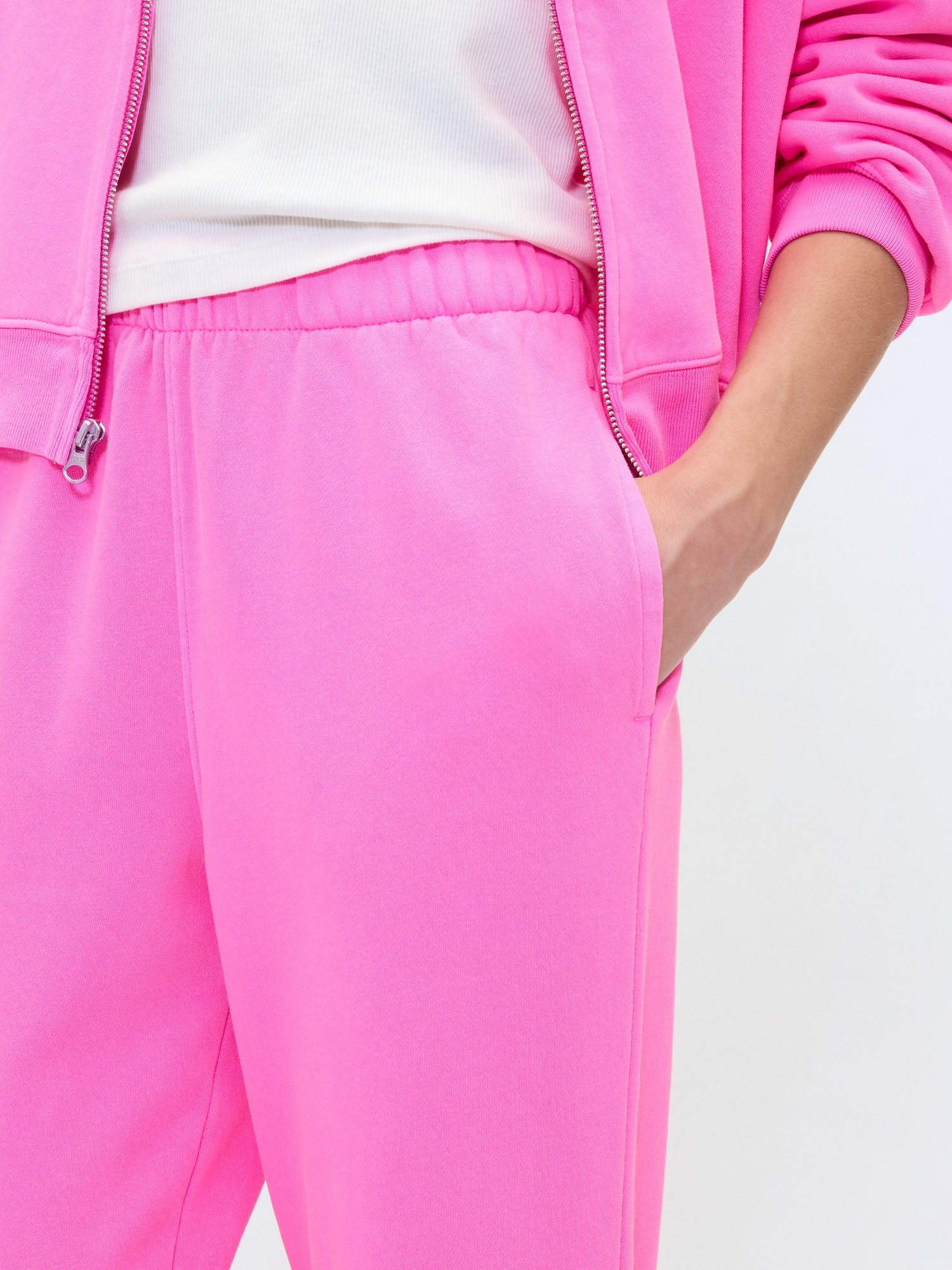 Gap Factory Fleece Joggers In Pink