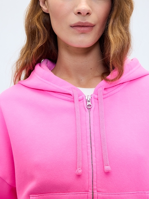 Image number 4 showing, Oversized Fleece Zip Hoodie