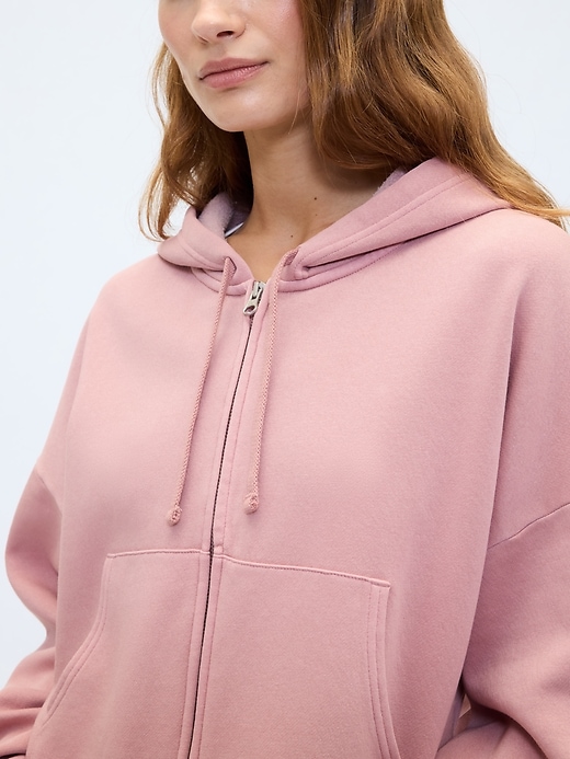 Image number 4 showing, Oversized Fleece Zip Hoodie