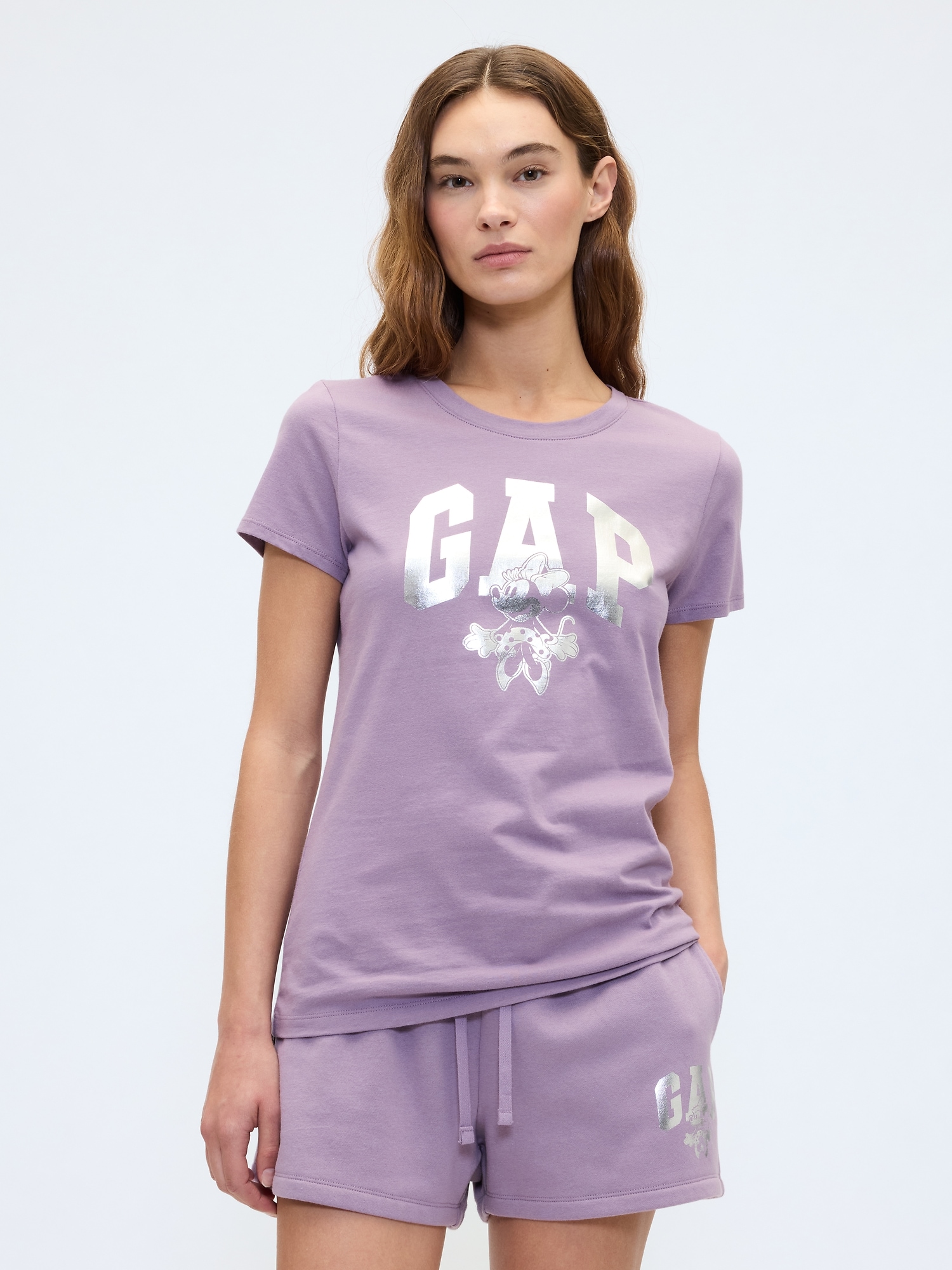 Gap × Disney Minnie Mouse Gap Logo T-Shirt - Purple Amethyst