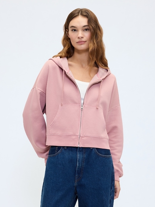 Image number 1 showing, Oversized Fleece Zip Hoodie