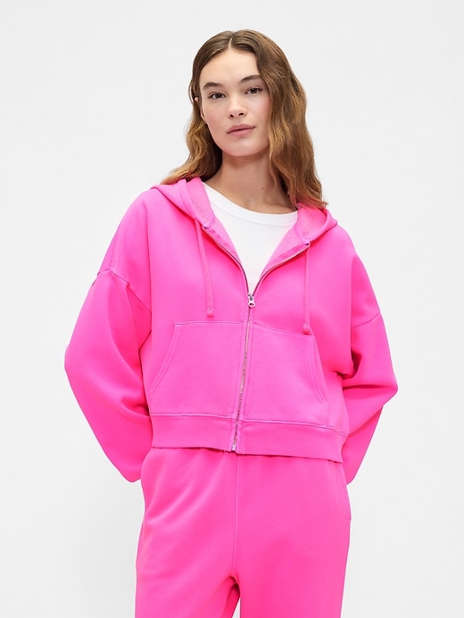 Image number 1 showing, Oversized Fleece Zip Hoodie