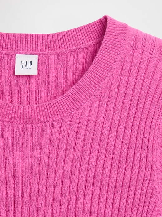 Image number 4 showing, CashSoft Ribbed Crewneck T-Shirt