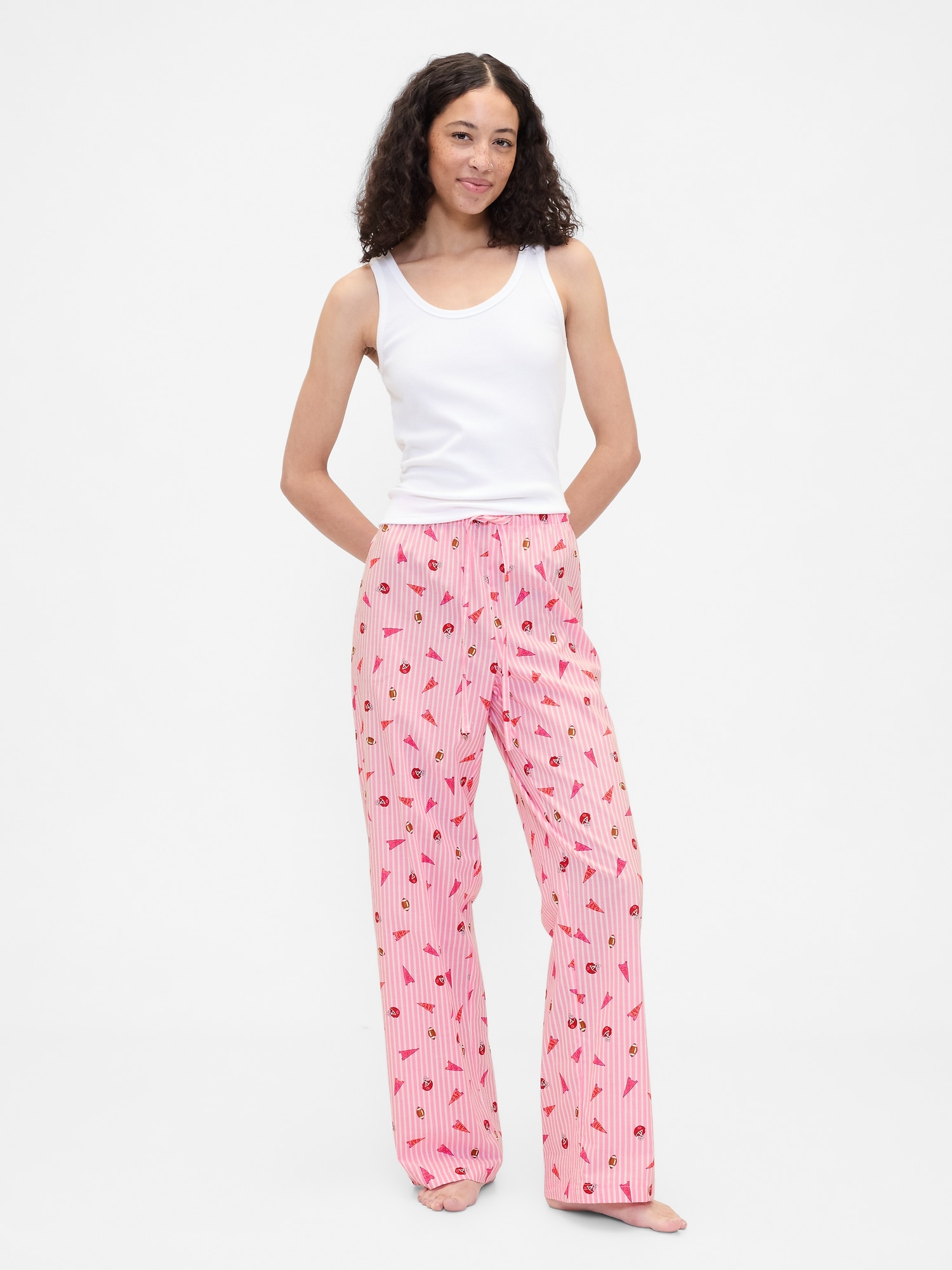 Poplin PJ Pants - Pink