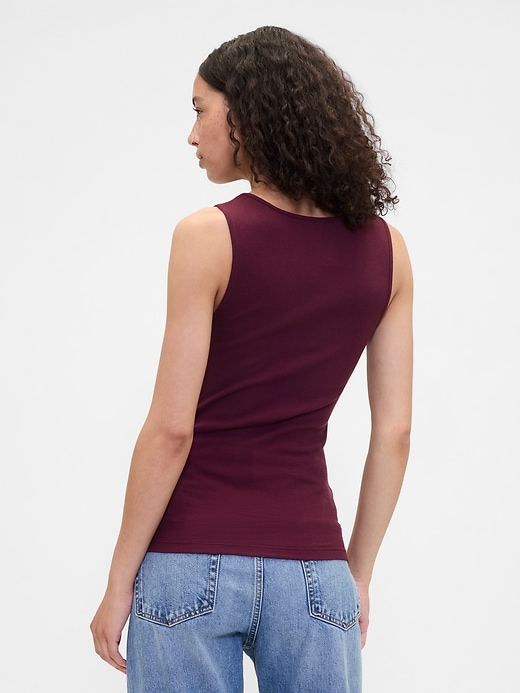 Image number 2 showing, Gap Logo Ribbed Scoopneck Tank Top