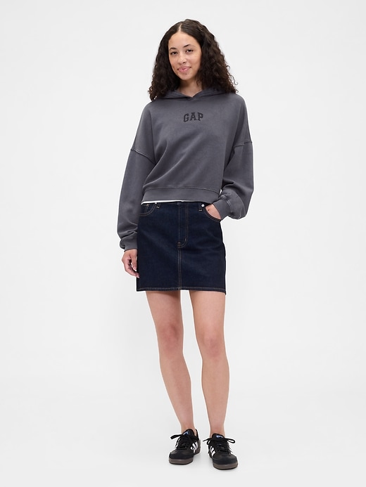 Image number 3 showing, Relaxed Gap Mini-Logo Cropped Hoodie