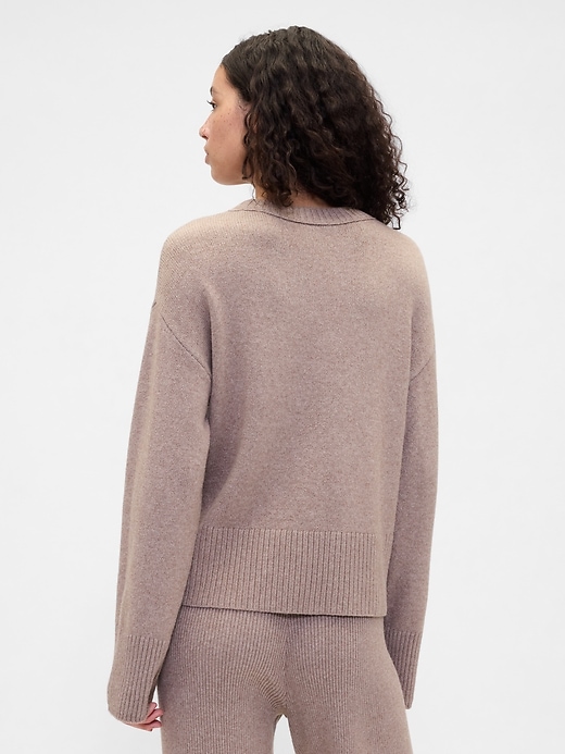 Image number 2 showing, CashSoft Relaxed Crewneck Sweater