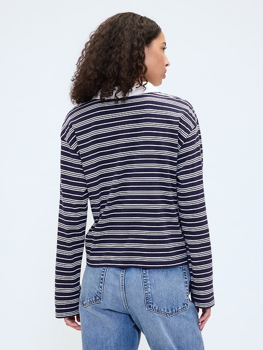 Image number 2 showing, Oversized Stripe Rugby Polo Shirt