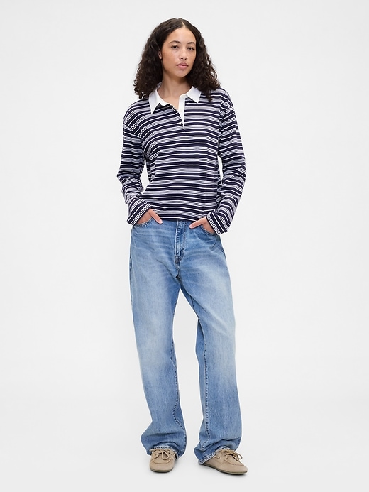 Image number 3 showing, Oversized Stripe Rugby Polo Shirt