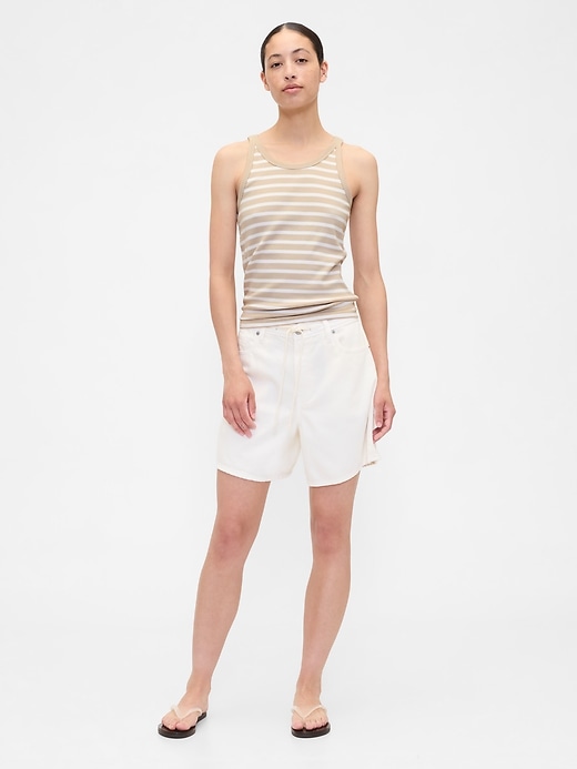 Image number 3 showing, Ribbed Stripe High-Neck Tank