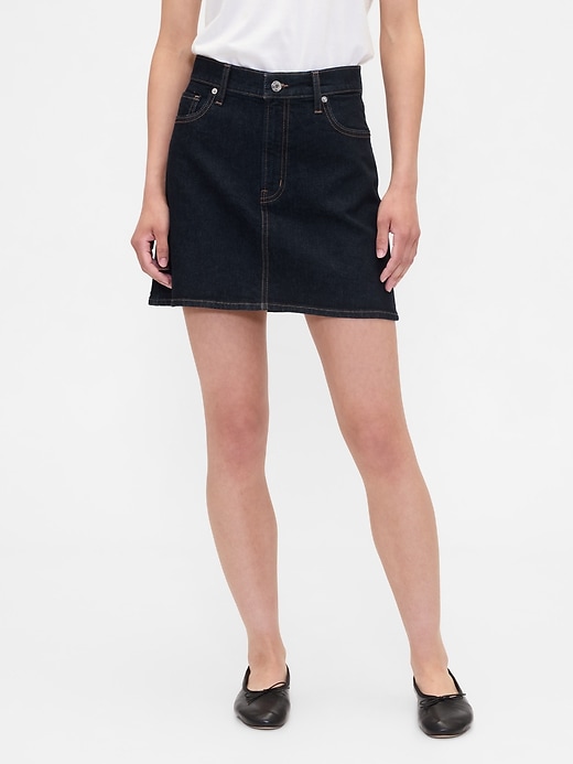 Image number 3 showing, Denim Mini Skirt