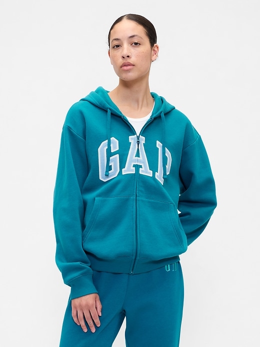 Image number 1 showing, Relaxed Gap Logo Zip Hoodie