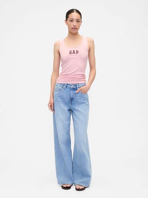 Image number 3 showing, Gap Logo Ribbed Scoopneck Tank Top