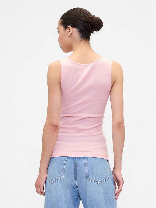Image number 2 showing, Gap Logo Ribbed Scoopneck Tank Top