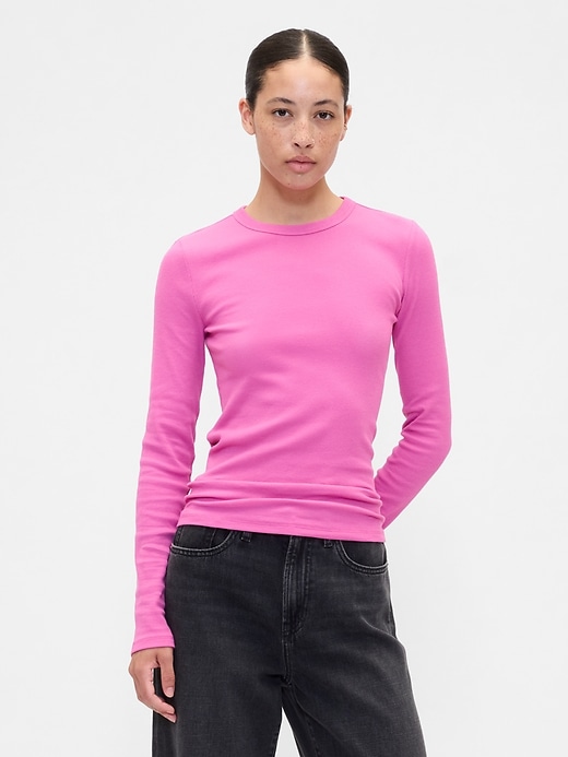 Image number 1 showing, Essential Ribbed Crewneck T-Shirt