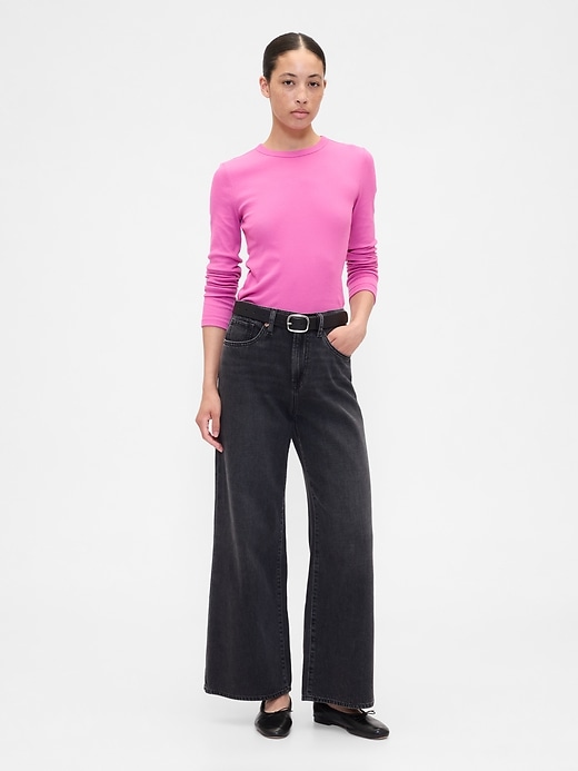 Image number 3 showing, Essential Ribbed Crewneck T-Shirt
