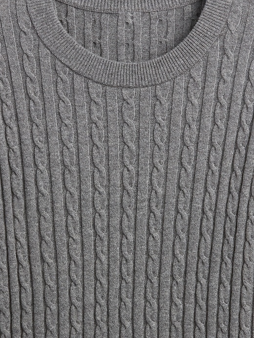 Image number 4 showing, CashSoft Cable-Knit Crewneck Sweater