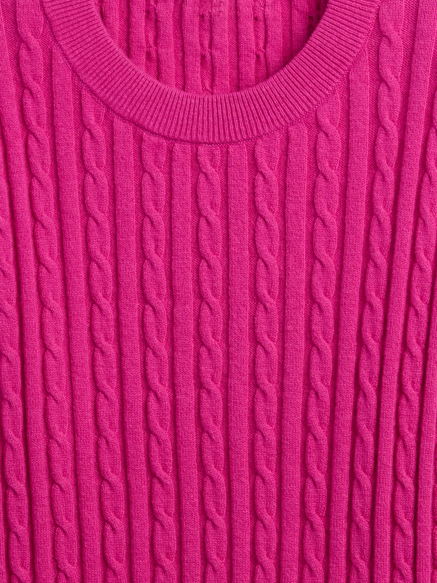 Gap Factory Cashsoft Cable-knit Crewneck Sweater In Pink