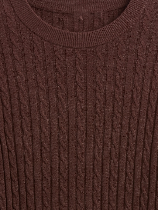 Image number 4 showing, CashSoft Cable-Knit Crewneck Sweater