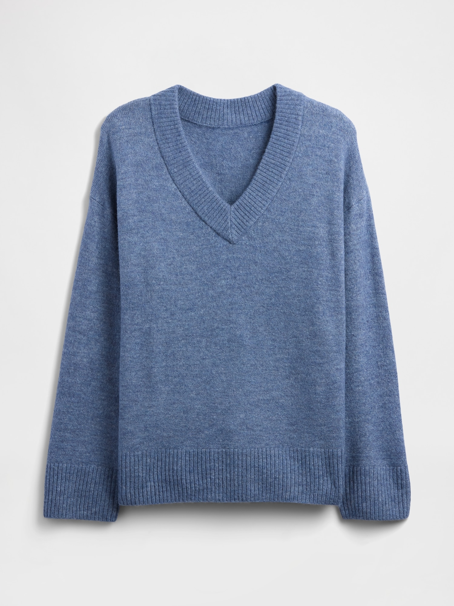 Gap Factory Oversized V-neck Sweater In Blue