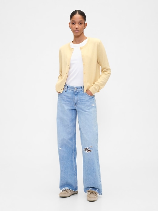 Image number 3 showing, Cashsoft Crewneck Cardigan