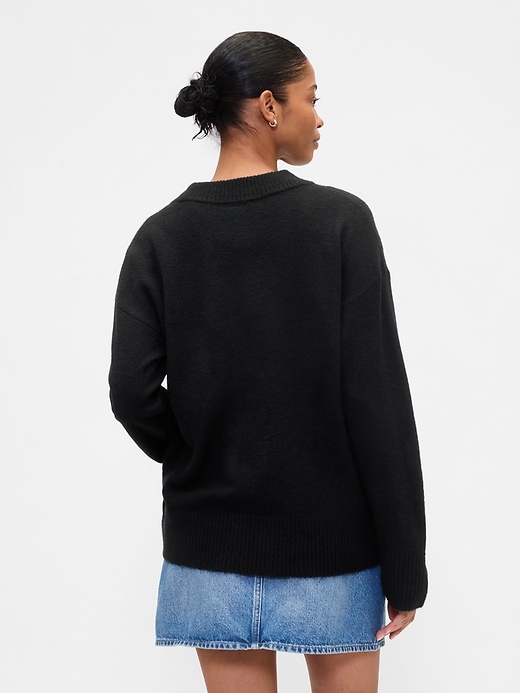 Image number 2 showing, Oversized V-Neck Sweater